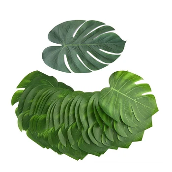 12pcs/Veliko Zeleno Umetno Monstera Palmovih Listov Za Tropsko Hawaiian Tema Stranka Dekoracijo Poroke, Rojstni dan Festivala Dobave