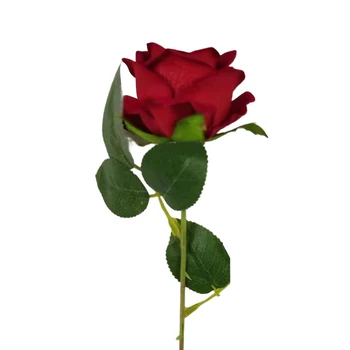 Umetno Cvetje z Vrtnicami Valentinovo Resnično Videti Žamet Rose Razsutem stanju za DIY Poročne Šopke Centerpiece