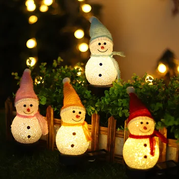 Sončne Prostem Luči Garland Snežaka Sončne Svetlobe Nepremočljiva Vrtne Svetilke Festoon Novo Leto Božični Okraski za Dom Noel