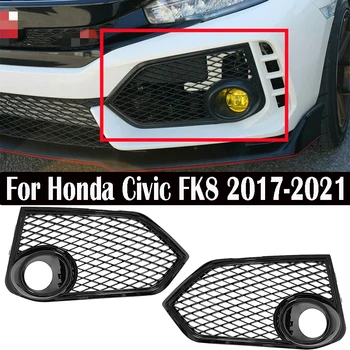 2pcs Za Honda Civic Type R FK8 2017 2018 2019 2020 2021 Sprednji Odbijač Luči za Meglo Pokrivajo Očesa Gloss Črni Pokrov Žarnice